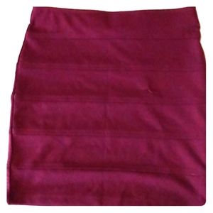 Forever 21 Maroon Pin Skirt